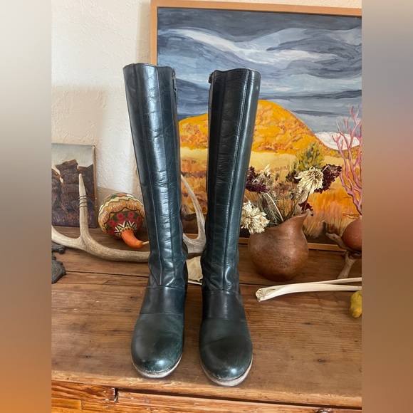 Olukai Kumukahi Black Leather Riding Boots Size 9 - Picture 2 of 6